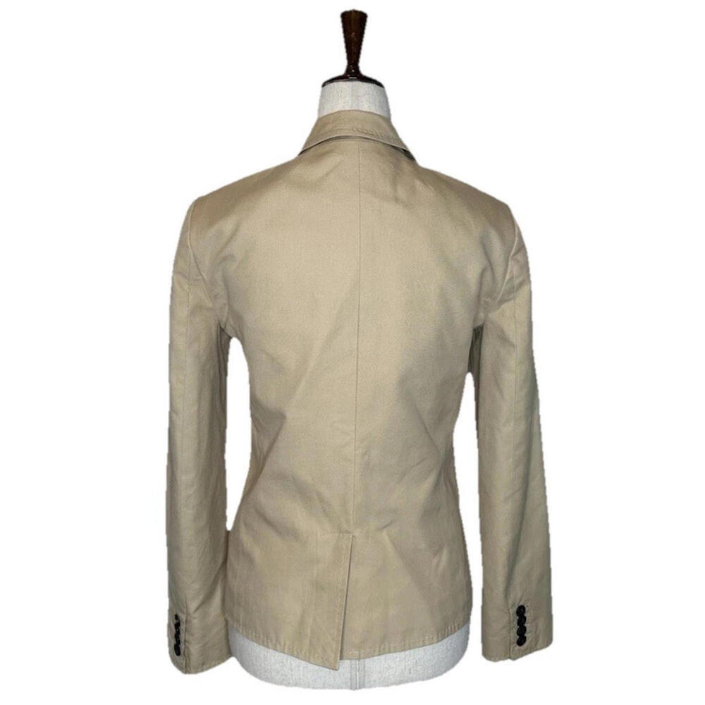 J Crew Schoolboy Blazer Jacket Cotton Silk Capsule Wardrobe Khaki Beige - Picture 3 of 8